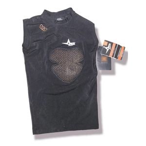 NWT All Star Protective Heart Shield Body Shirt PHS4000 Black Youth S/M - NWT